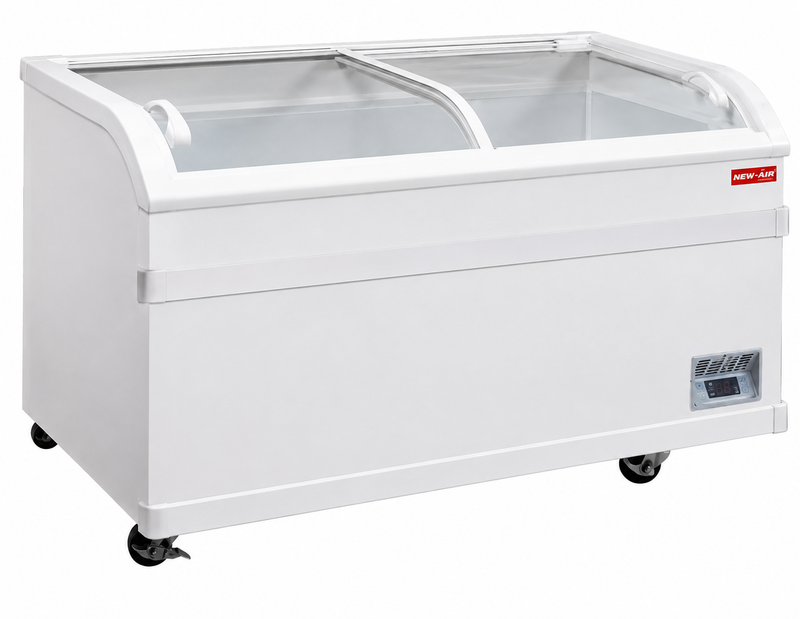 NEW AIR NIF-80-CG Commercial 80" Curved Glass 14 Cu. Ft. Ice Cream Freezer
