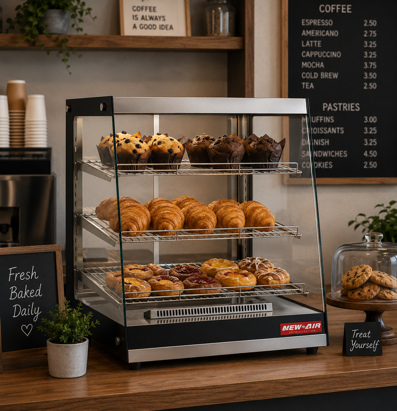 NEW AIR NCHD-30-35SQ Heated Countertop Display Case