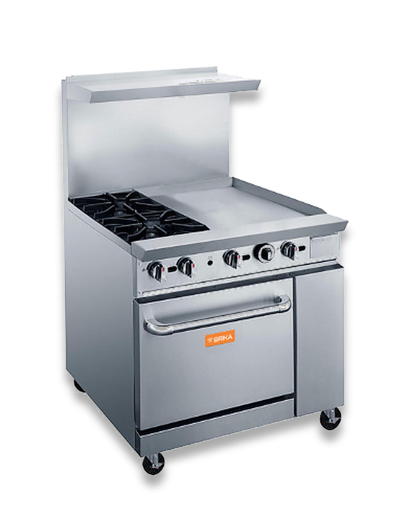 BRIKA BGR-2B-G24 24" Griddle 2 Burners Gas Range