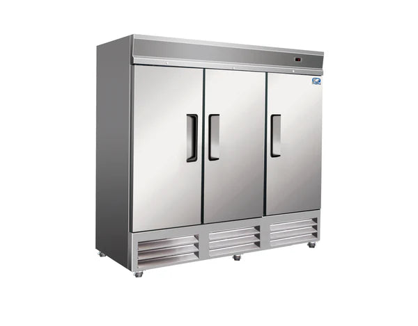 COLDZONE Reach‑In Freezer 81F‑3D – 3‑Door Stainless Steel Commercial Freezer