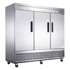 NEW AIR NSF-182-H Commercial 82" Stainless Steel TripleDoor Freezer - Ideal for Commercial Kitchens, Restaurants and Food Processing Spaces