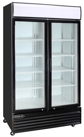 Kool-It KGM-36 - 44.5" Double Glass Door Display Cooler - 31.1 Cu. Ft