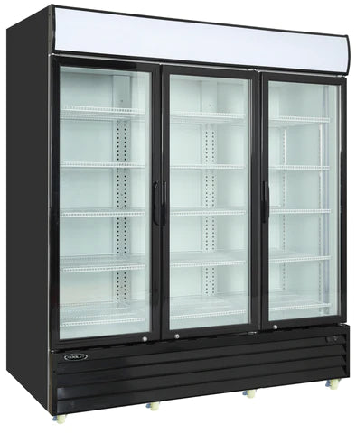Kool-It KGF-72DV - 81" Triple Glass Door Display Freezer - 72 Cu. Ft.
