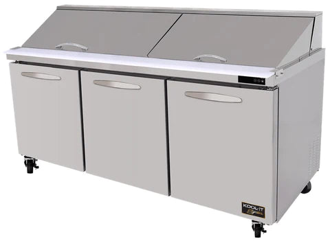 Kool-It KSTM-72-3 - 72" Mega Top Refrigerated Prep Table with Three Doors