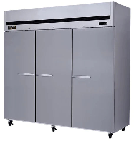 Kool-It KBSR-3 - 81" Triple Door Refrigerator - 67 Cu. Ft.