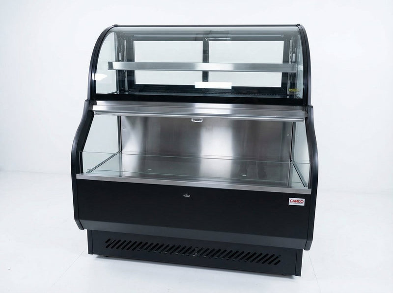 Canco RTS-410L Dual Service 39" Open Refrigerated Floor Display Case Merchandiser