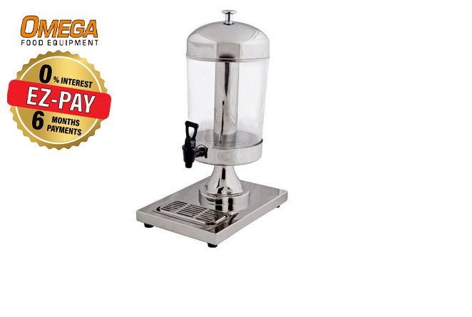 Omega Stainless Steel Juice Dispensers with Built-in Cooling Cylinder - Various Sizes