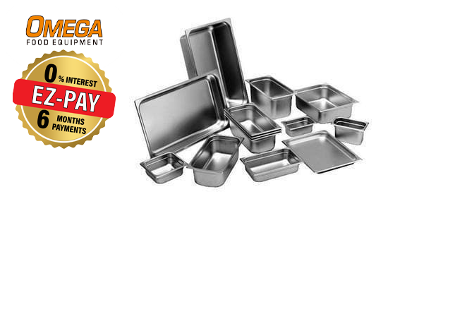Omega Heavy Duty 22 Gauge Steam Table Pans - Various Sizes