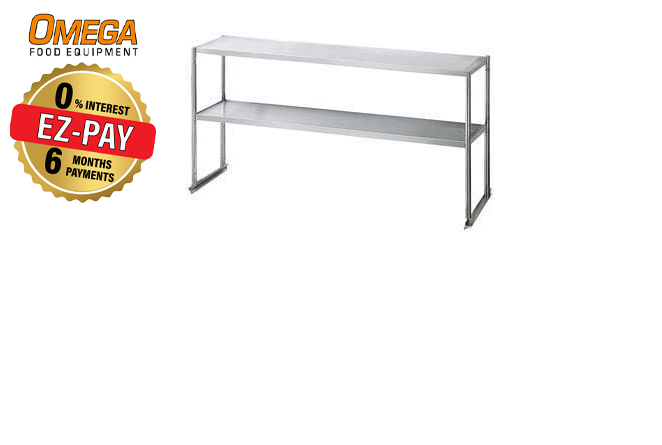 Omega Stainless Steel Table Over Shelves - Various Sizes