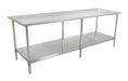 Omega ELITE 16 Ga. (1.5mm) Stainless Steel Work Tables - Various Sizes - Omni Food Equipment