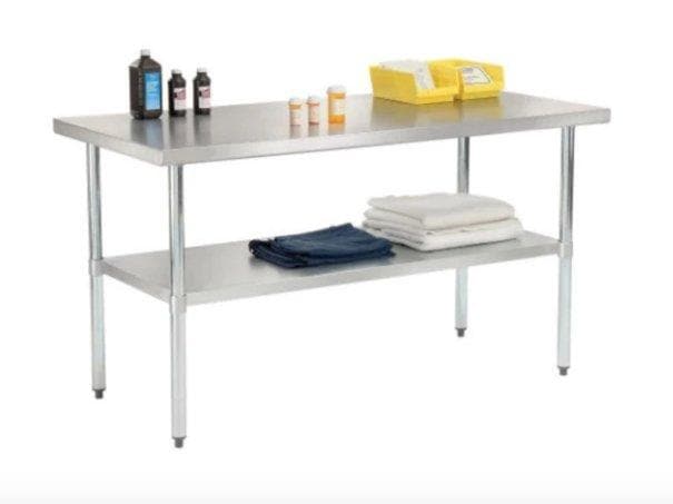 Omega ELITE 16 Ga. (1.5mm) Stainless Steel Work Tables - Various Sizes - Omni Food Equipment