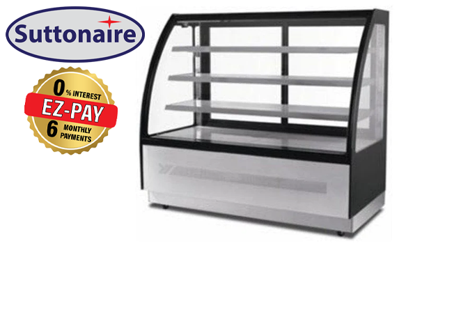 Suttonaire WDF127D Curved Glass 47" Refrigerated Pastry/Deli Display Case