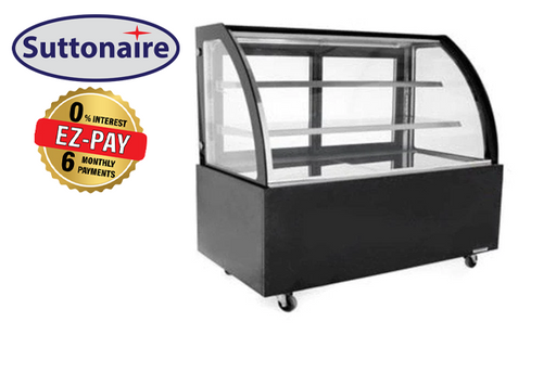 Suttonaire WDG156D Curved Glass 59" Refrigerated Pastry Display Case