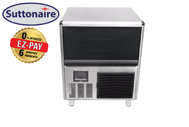 Suttonaire SK-101B 30" Ultra Low Counter High Volume Ice Machine, Cube Shaped Ice - 220LB/24HRS, 55LBS Storage
