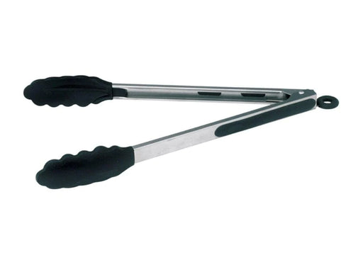 Omega Silicone Grip Stainless Steel Utility Tongs With Lock - 11"