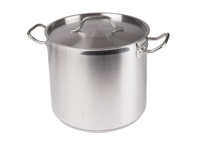 Winco Stainless Steel Stock Pot With Cover - Various Sizes - Omni Food Equipment