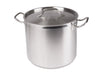 Winco Stainless Steel Stock Pot With Cover - Various Sizes - Omni Food Equipment