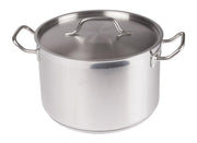 Winco Stainless Steel Stock Pot With Cover - Various Sizes - Omni Food Equipment