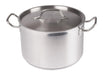 Winco Stainless Steel Stock Pot With Cover - Various Sizes - Omni Food Equipment