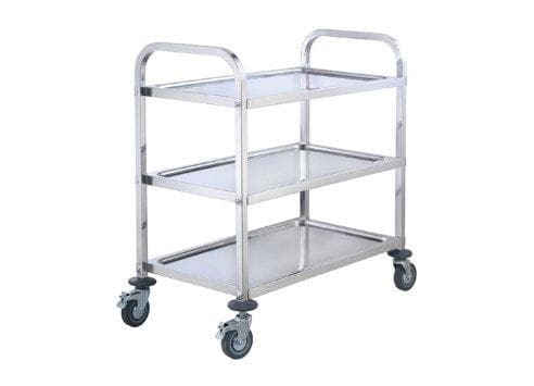 Winco SUC-50 Stainless Steel 37" x 19" Trolley - Omni Food Equipment