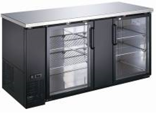 Canco BB-2869G Commercial 72" Double Glass Door Back Bar Cooler