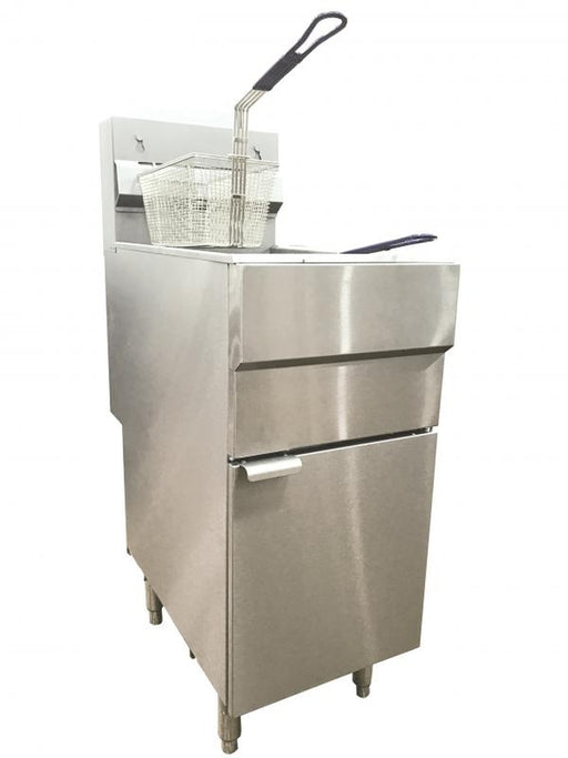 Canco Double Basket 40 lbs Fryer GF-90 with Single Compartment (90,000 BTU) - Natural Gas