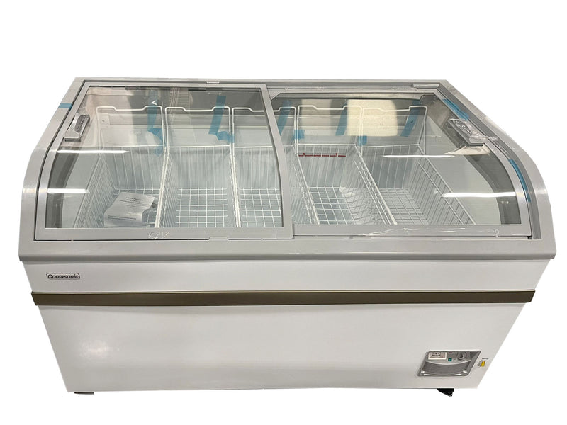 Coolasonic 500Y Double Door 58" Display Chest Freezer/Refrigerator