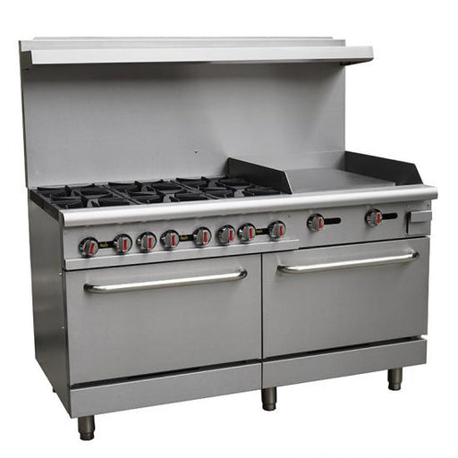 Canco 60" Commercial Natural Gas 6 Burner Stove Top Range with 2 Ovens RGR60-G24