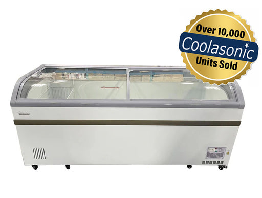 Coolasonic 700Y Double Door 79" Display Chest Freezer/Refrigerator