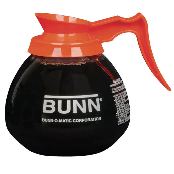 Bunn GLASS Economy 64 Oz. Carafe - Sold Individually, Black & Orange