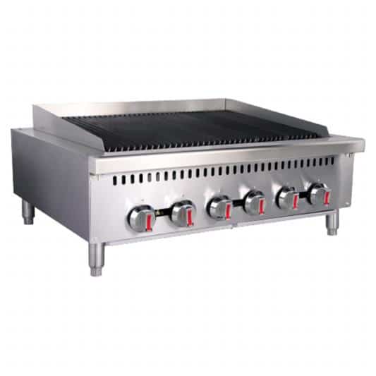 Canco GCB-36L Natural Gas/Propane 36" Lava Rock Charbroiler (120,000 BTU)