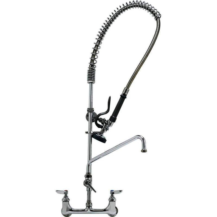 Omega Commercial Ceramic Cartridge Pre-Rinse Wall Mounted Faucets with 12" Gooseneck (M98E-212A)