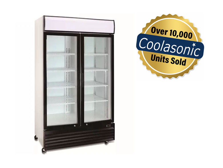 Coolasonic P800WA Double Door 40" Wide Display Refrigerator