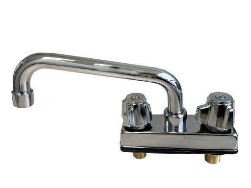 Omega Deck Mount Faucet with 4" Low Lead Gooseneck Faucet for Hand Sink (DGNF-8)