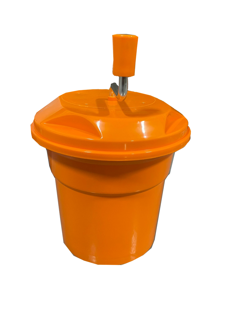 Omega OMSP-10 Barrel Style 10 Liter Salad Spinner/Dryer