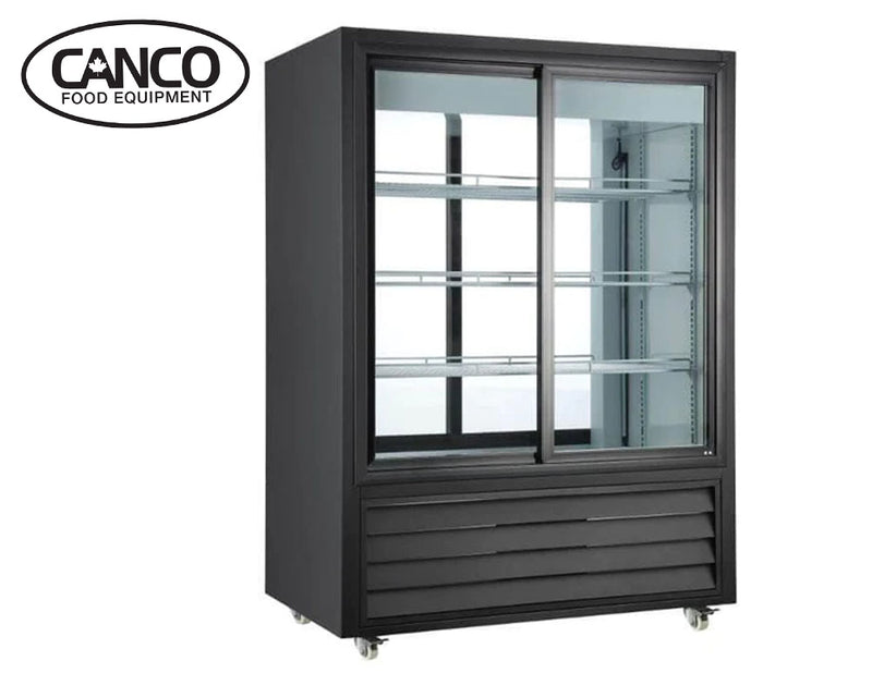 Canco RT-330L Double Sliding Door 39.5" Pass Through Display Refrigerator