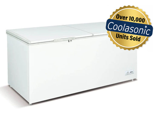 Coolasonic SCF600 Solid Double Door 76" Storage Chest Freezer