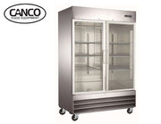 Canco SSGR‑1320 stainless steel display fridge double glass doors front view