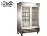 Canco SSGR‑1320 stainless steel display fridge double glass doors front view