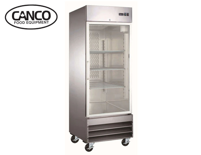 Canco SSGF-650 29-inch glass door stainless steel freezer front view