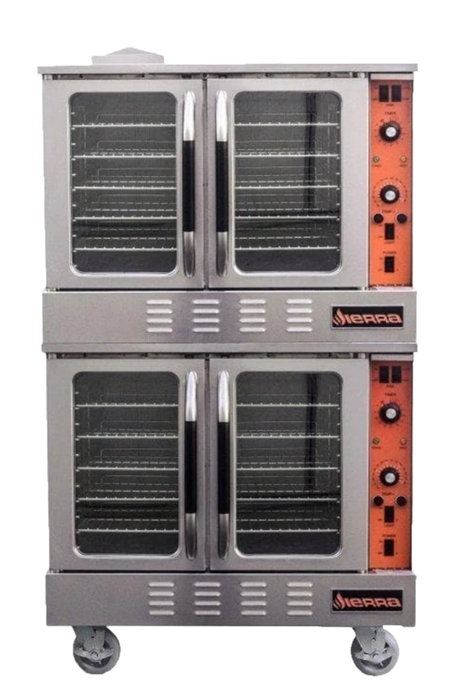 Sierra SRCO-2E Double Electric Convection Oven - 208-240V, Three Phase, Fits 10 Full Size Sheet Pans