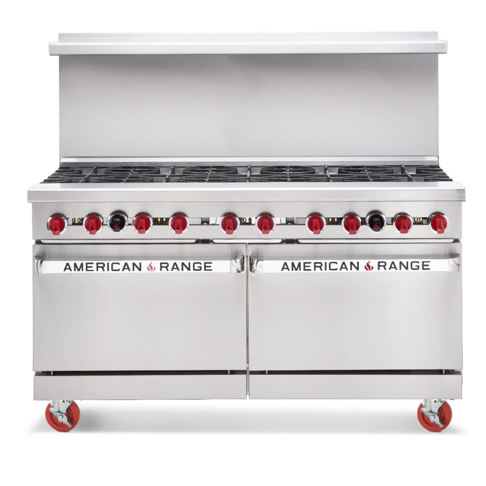 American Range AR-10 Natural Gas 60" 10 Burner Stove Top Range - Other Combinations Available - Omni Food Equipment