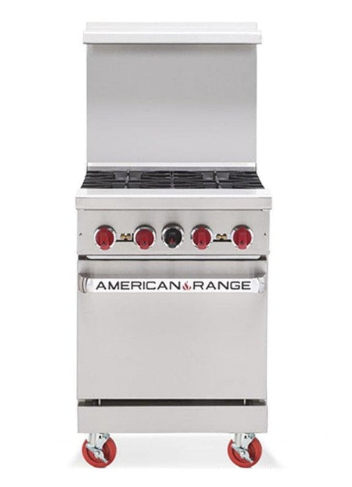 American Range AR-4 Natural Gas 24" 4 Burner Stove Top Range - Other Combinations Available - Omni Food Equipment