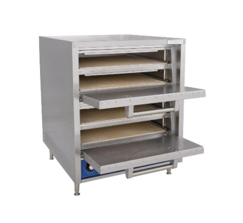 Bakers Pride P44S Electric Hearthbake 21" Deck Double Door Commercial Pizza & Pretzel Oven - Omni Food Equipment
