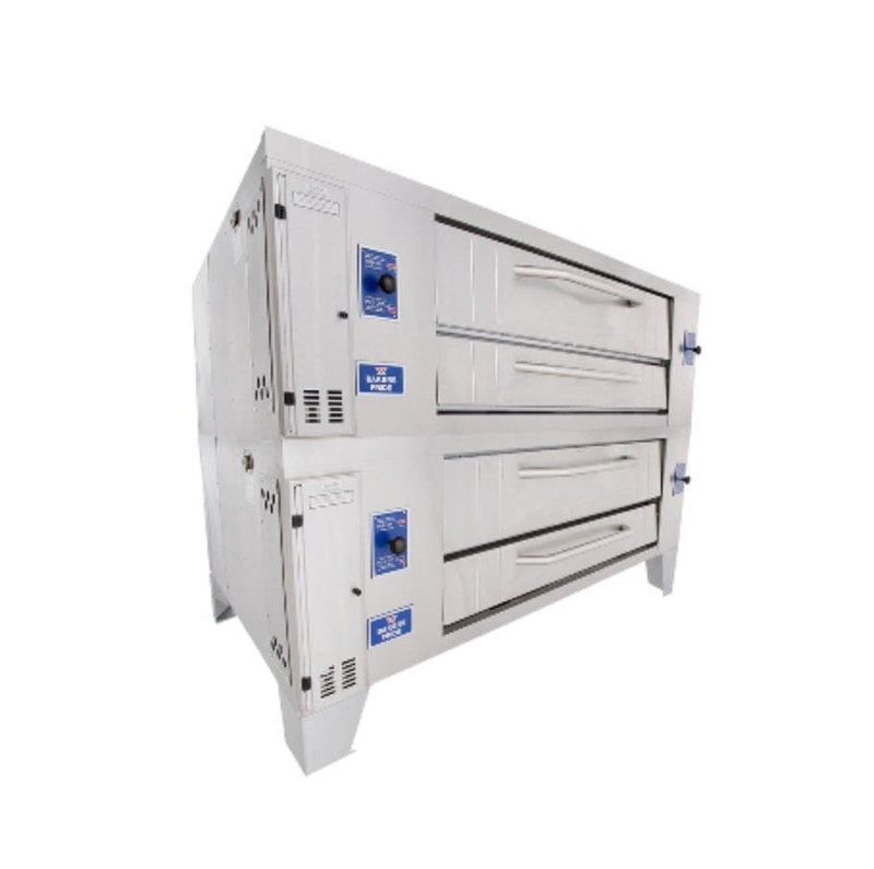 Bakers Pride Y-800/802 Natural Gas 66" Deck Gas Pizza Oven - Single & Double Deck - Omni Food Equipment