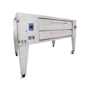 Bakers Pride Y-800/802 Natural Gas 66" Deck Gas Pizza Oven - Single & Double Deck - Omni Food Equipment