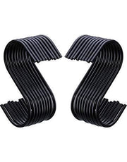 Canarac Chrome/Black Epoxy "S" Hooks - Sold Individually - Omni Food Equipment