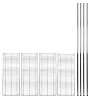 Canarac Chrome/Black Epoxy Wire Shelf Kits (72" High, 4 Shelves) - Various Sizes - Omni Food Equipment