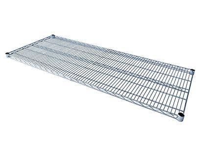 Canarac Individual Chrome/Black Epoxy Wire Shelf - Various Sizes - Omni Food Equipment