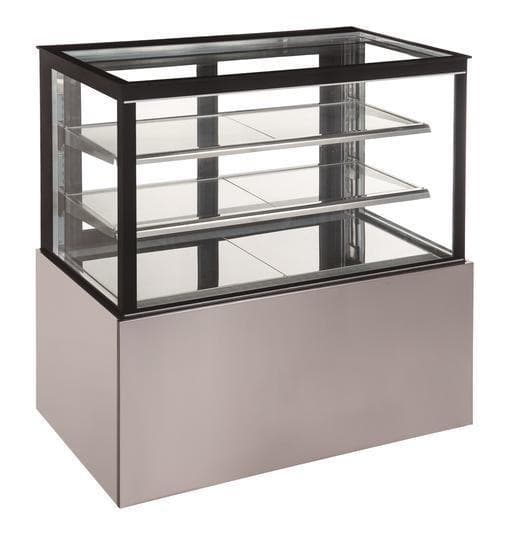 Canco CD1500-2-HC Flat Glass 2 Tier 59" Refrigerated Pastry Display Case - Omni Food Equipment